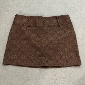 heart moon star brown mini skirt